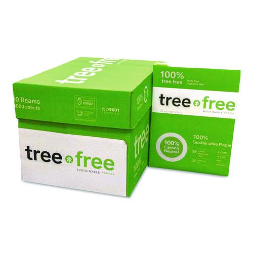 Image of TreeZero 228007534 TreeFree Multipurpose Paper, 92 Bright, 20 lb Bond Weight, 8.5 x 11, White, 500 Sheets/Ream, 10 Reams/Carton