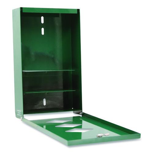 Image of Tatco 28000 Dog Waste Station, 12 gal, Open Top, Green/White