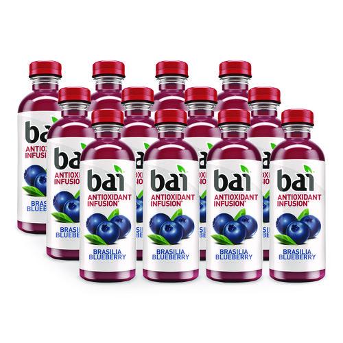 Image of Bai CAD00401 Antioxidant Infused Beverage, Brasilia Blueberry, 18 oz Bottle, 12/Carton