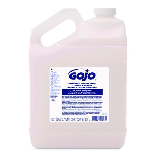 Image of GOJO® 1860-04 Premium Liquid Hand Soap Refill, Waterfall Scent, 1 gal