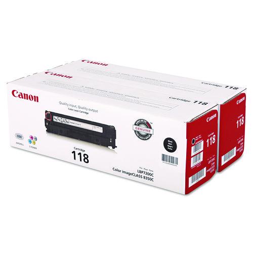 Image of Canon® 2662B004 2662b004 (118) Toner, 3,400 Page-Yield, Black, 2/pack