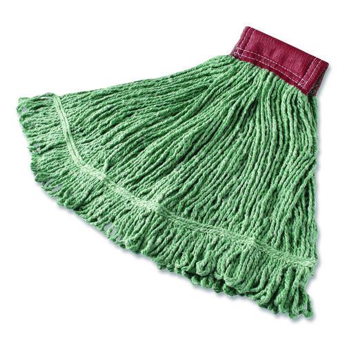 Image of Rubbermaid® Commercial FGD25306GR00 Super Stitch Blend Mop, Cotton/Synthetic, Green