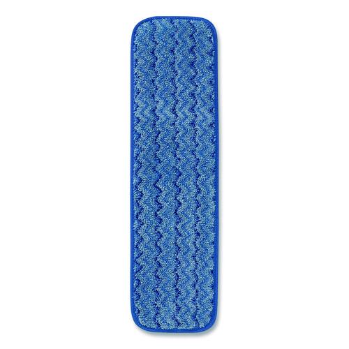 Image of Rubbermaid® Commercial HYGEN FGQ41000BL00 Microfiber Wet Mop Pad, 18", Blue