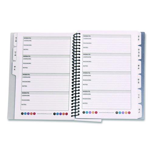 Image of RE-Focus The Creative Office SMBLKPWBOOK Small/Mini Password Log Book, User-Name/Password Format, Black Cover, (60) 7 x 5.5 Sheets