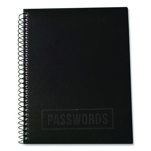 Image of RE-Focus The Creative Office SMBLKPWBOOK Small/Mini Password Log Book, User-Name/Password Format, Black Cover, (60) 7 x 5.5 Sheets