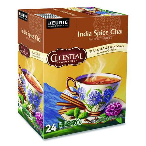 Image of Celestial Seasonings® 5000330013 India Spice Chai Tea K-Cups, 24/box