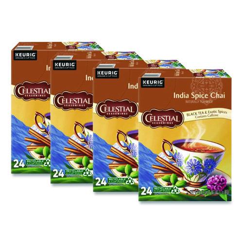 Image of Celestial Seasonings® 5000330013 India Spice Chai Tea K-Cups, 96/carton
