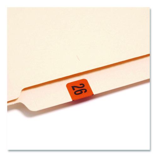 Image of Smead Yearly End Tab File Folder Labels, 0.75 x 1.5, Orange, 500/Roll
