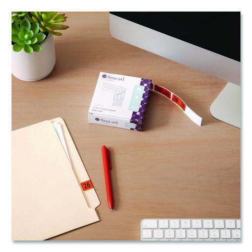 Image of Smead Yearly End Tab File Folder Labels, 0.75 x 1.5, Orange, 500/Roll