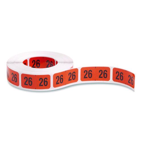 Image of Smead Yearly End Tab File Folder Labels, 0.75 x 1.5, Orange, 500/Roll