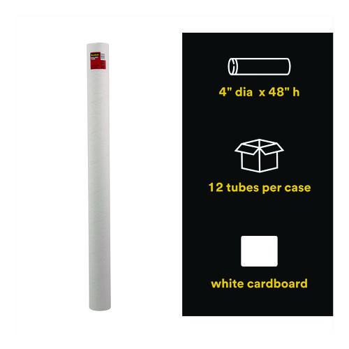 Image of Scotch 7982 Mailing Tube, 48" Long, 4" Diameter, White, 12/Carton