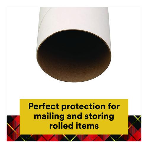 Image of Scotch 7982 Mailing Tube, 48" Long, 4" Diameter, White, 12/Carton
