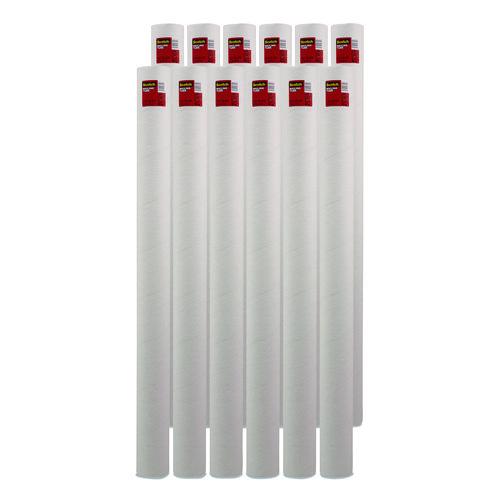 Image of Scotch 7982 Mailing Tube, 48" Long, 4" Diameter, White, 12/Carton
