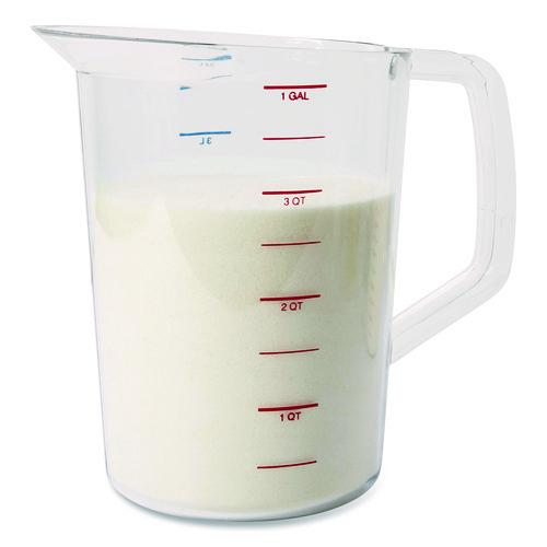 Image of Rubbermaid® Commercial FG321800CLR Bouncer Measuring Cup, 4 qt, Plastic, Clear