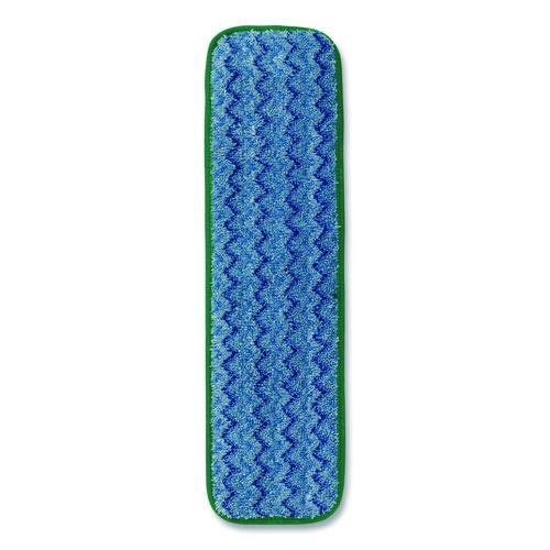 Image of Rubbermaid® Commercial FGQ41000GR00 Microfiber Wet Mopping Pad, 18.5" x 5.5" x 0.5", Green, 12/Carton