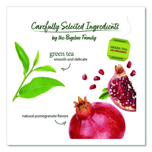 Image of Bigelow® RCB10363 Green Tea With Pomegranate, 0.07 Oz Tea Bag, 28/box