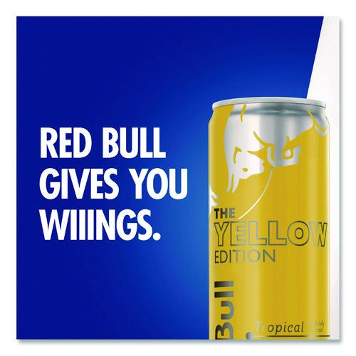 Image of Red Bull® RBD28162 The Yellow Edition Tropical Energy Drink, Tropical Punch, 8.4 oz Can, 24/Carton