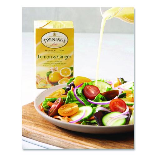 Image of TWININGS® TNA53653 Tea Bags, Lemon and Ginger, 2.65 oz, 50/Box