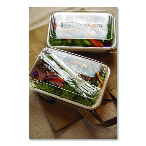 Image of Eco-Products® EP-S017-W Plantware CPLA Cutlery, Individually Wrapped, Fork, Plastic, White, 1,000/Carton