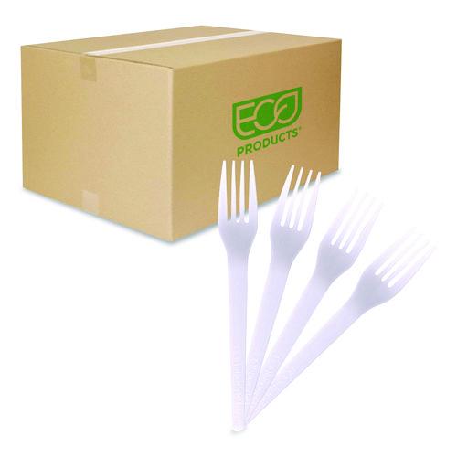 Image of Eco-Products® EP-S017 Plantware CPLA Cutlery, Fork, White, 1,000/Carton