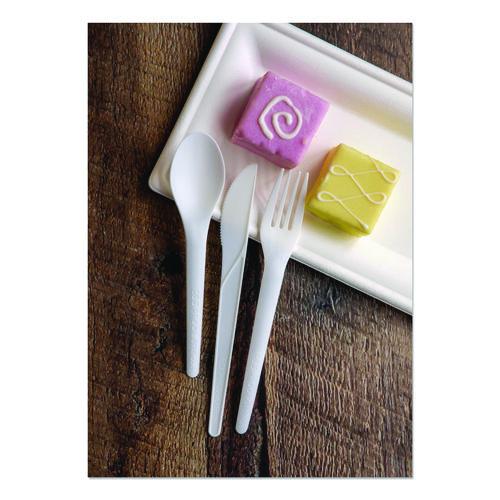 Image of Eco-Products® EP-S017 Plantware CPLA Cutlery, Fork, White, 1,000/Carton
