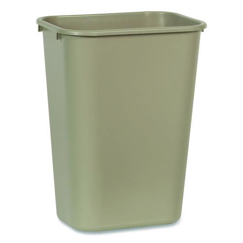 Image of Rubbermaid® Commercial FG295700BEIG Deskside Plastic Wastebasket, 10.25 gal, Plastic, Beige