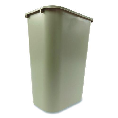 Image of Rubbermaid® Commercial FG295700BEIG Deskside Plastic Wastebasket, 10.25 gal, Plastic, Beige