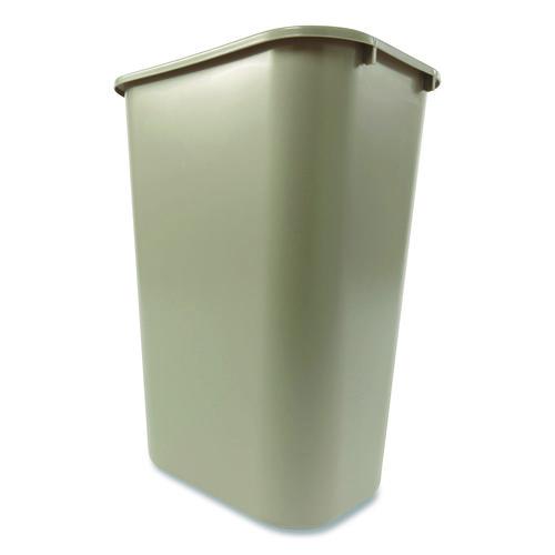 Image of Rubbermaid® Commercial FG295700BEIG Deskside Plastic Wastebasket, 10.25 gal, Plastic, Beige