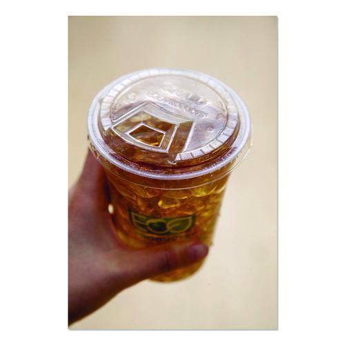 Image of Eco-Products® EP-FLCS GreenStripe Cold Cup Sip Lids, Fits 9 oz/12 oz to 24 oz Cold Cups, Plastic, Clear, 1,000/Carton