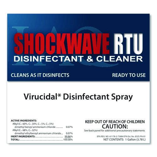 Image of Fiberlock Technologies 8316-1 Shockwave Rtu Disinfectant Spray, 1 Gal Bottle