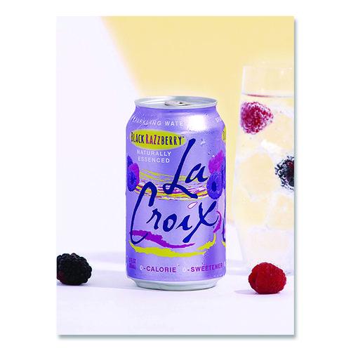 Image of LaCroix® NAV40112 Sparkling Water, Black Razzberry, 12 oz Can, 12 Cans/Pack, 2 Packs/Carton