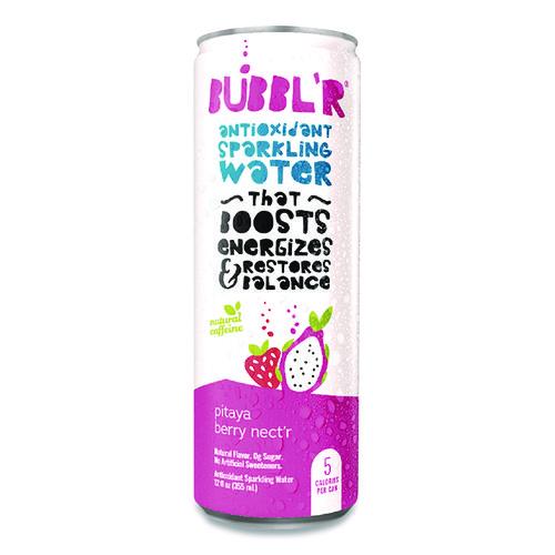 Image of Bubbl'r WIC39978 Antioxidant Sparkling Water, Pitaya Berry Nect'r, 12 oz Can, 12 Cans/Carton