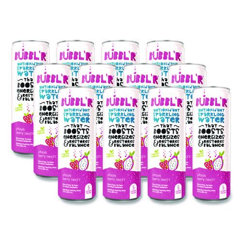 Image of Bubbl'r WIC39978 Antioxidant Sparkling Water, Pitaya Berry Nect'r, 12 oz Can, 12 Cans/Carton
