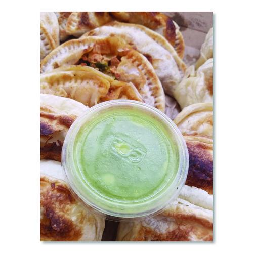 Image of Eco-Products® EP-PCLID Compostable Clear PLA Plastic Portion Cup Lids, Fits 2 oz to 4 oz Portion Cups, Clear, 2,000/Carton