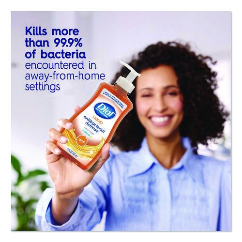 Image of Dial® Professional 1700035470 Antibacterial Defense Gold Hand Soap + Aloe, Original Scent, 11 oz Pump Bottle, 12/Carton