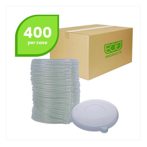 Image of Eco-Products® EP-BLRLID Worldview 100 Percent Recycled Content Lid, 7.93" Diameter x 0.6" h, Clear, 400/Carton