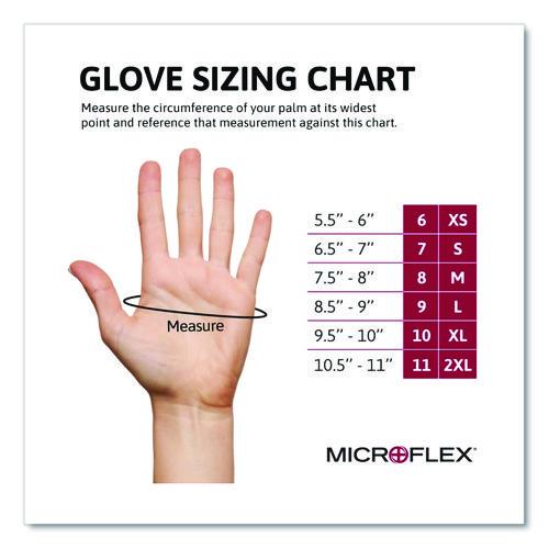 Image of Ansell MK-296-XXL MICROFLEX MidKnight Powder-Free Nitrile Gloves, XX-Large, 4.7 mil (Palm), 5.9 mil (Fingers), 9.6" Long, Black, 100/Box