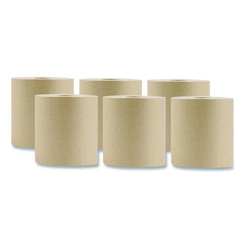 Image of BASELINE BL55583 Hardwound Towel, 1-Ply, Brown, 800 ft, 6 Rolls/Carton