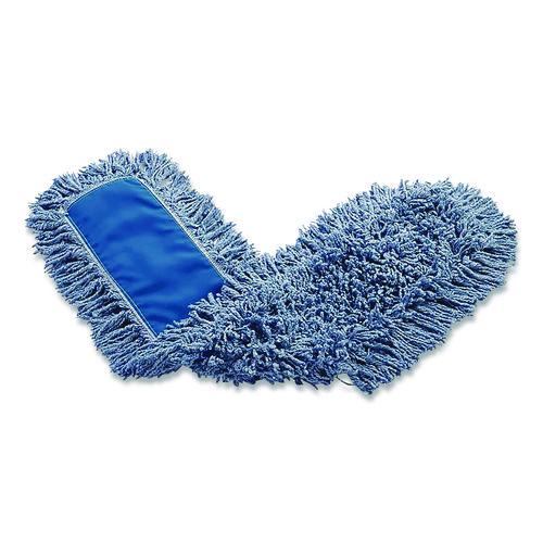 Image of Rubbermaid® Commercial FGJ25700BL00 Dust Mop Head, Synthetic Blend, 48" Width, Blue