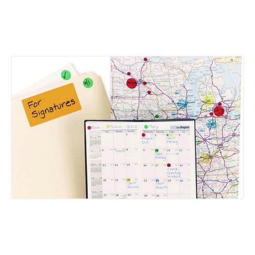 Image of Avery® 05791 Handwrite-Only Permanent Self-Adhesive Round Color-Coding Labels in Dispensers, 0.25" dia, Green, 450/Roll, (5791)