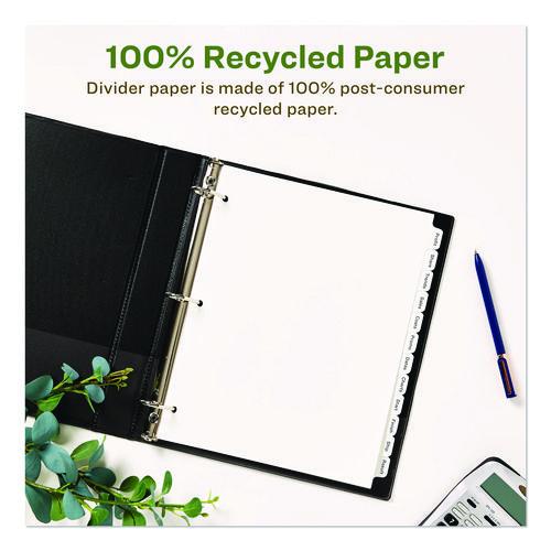 Image of Avery® 11582 Index Maker Ecofriendly Print And Apply Clear Label Dividers With White Tabs, 12-Tab, 11 X 8.5, White, 5 Sets