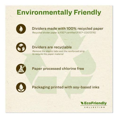 Image of Avery® 11582 Index Maker Ecofriendly Print And Apply Clear Label Dividers With White Tabs, 12-Tab, 11 X 8.5, White, 5 Sets