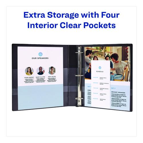 Image of Avery® 17141 Touchguard Protection Heavy-Duty View Binders With Slant Rings, 3 Rings, 1" Capacity, 11 X 8.5, White