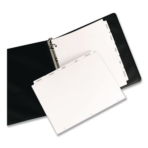 Image of Avery® 20406 Customizable Print-On Dividers, 3-Hole Punched, For Xerox 5090 Copiers,  5-Tab, 11 x 8.5, White, 30 Sets