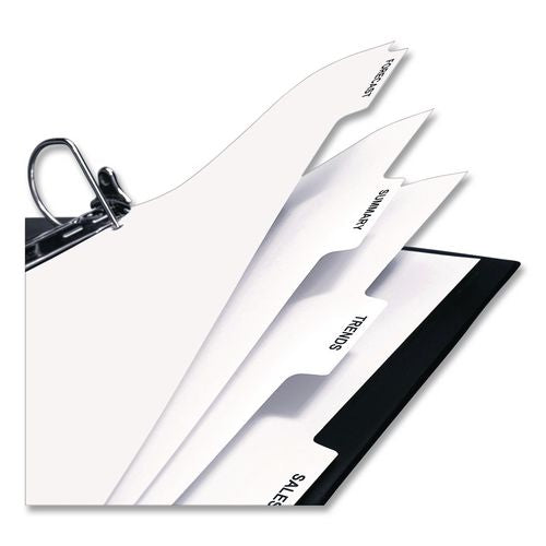 Image of Avery® 20406 Customizable Print-On Dividers, 3-Hole Punched, For Xerox 5090 Copiers,  5-Tab, 11 x 8.5, White, 30 Sets