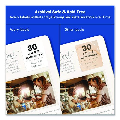 Image of Avery® 06572 Permanent Id Labels W/ Sure Feed Technology, Inkjet/laser Printers, 2 X 2.63, White, 15/sheet, 15 Sheets/pack