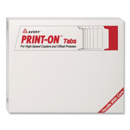 Image of Avery® 20406 Customizable Print-On Dividers, 3-Hole Punched, For Xerox 5090 Copiers,  5-Tab, 11 x 8.5, White, 30 Sets