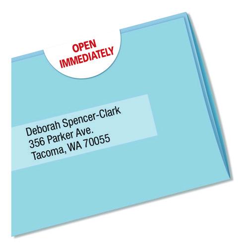 Image of Avery® 05247 Printable Mailing Seals, 1" dia, White, 15/Sheet, 40 Sheets/Pack, (5247)