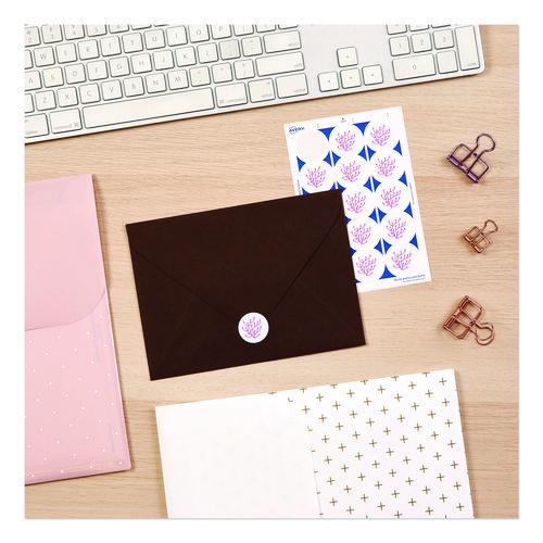 Image of Avery® 05247 Printable Mailing Seals, 1" dia, White, 15/Sheet, 40 Sheets/Pack, (5247)