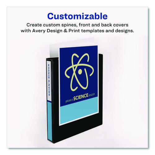 Image of Avery® 23011 Mini Size Protect And Store View Binder With Round Rings, 3 Rings, 1" Capacity, 8.5 X 5.5, White